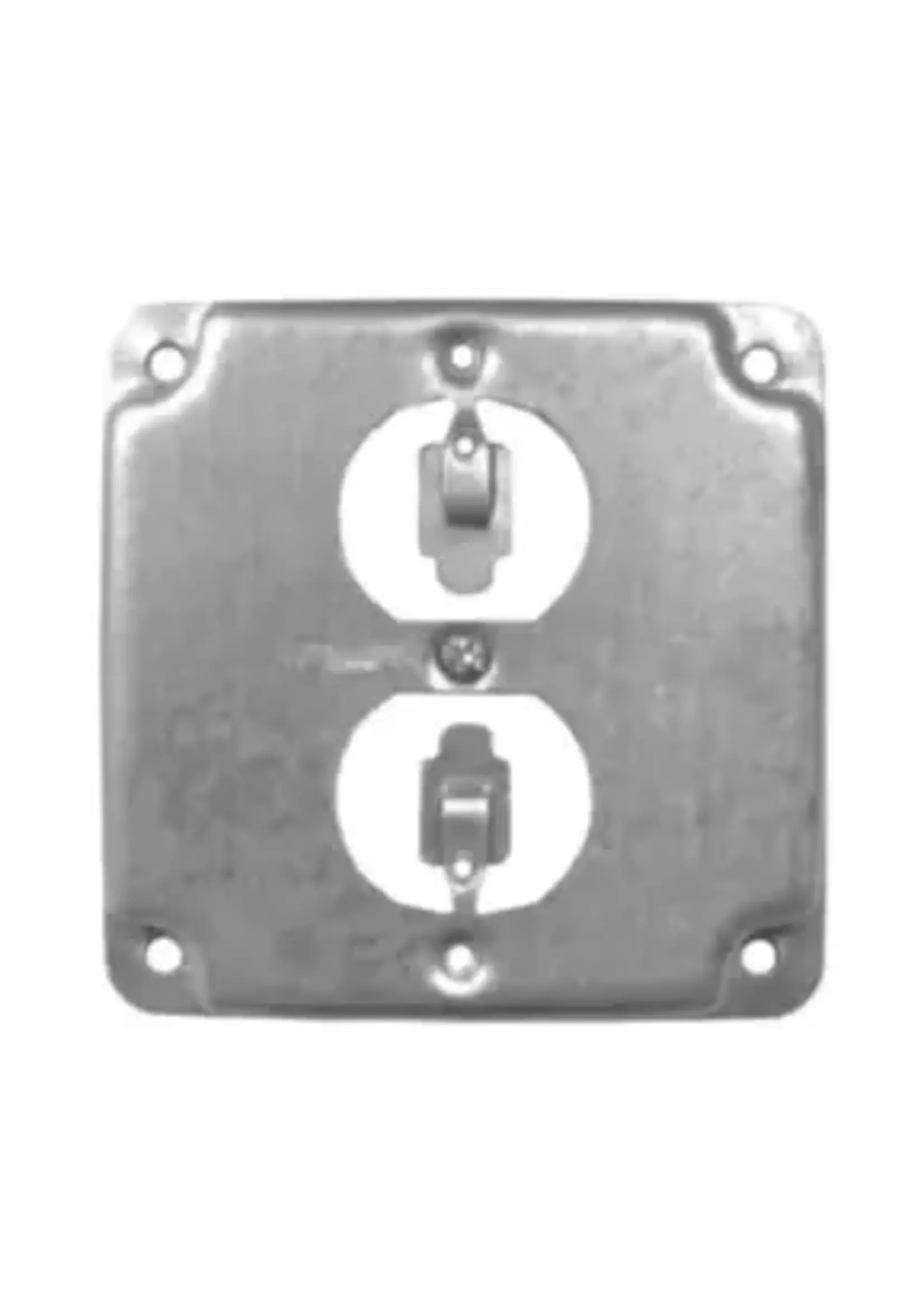 ATI TAPA INDUSTRIAL 4 X 4 RECEPTACULO DOBLE 1 GANGA METAL - RS12