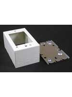 WIREMOLD V5747 Single-Gang Shallow Switch and Receptacle Box Fitting, Ivory