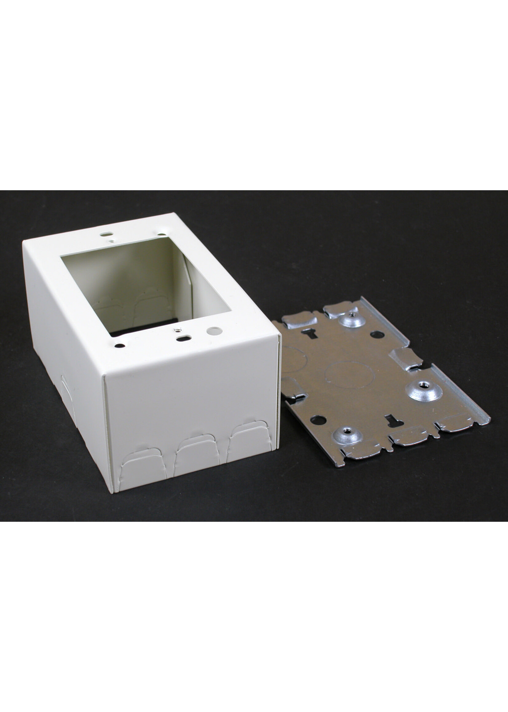 WIREMOLD V5747 Wiremold 500/700 Series Single-Gang Shallow Switch and Receptacle Box Fitting, Ivory