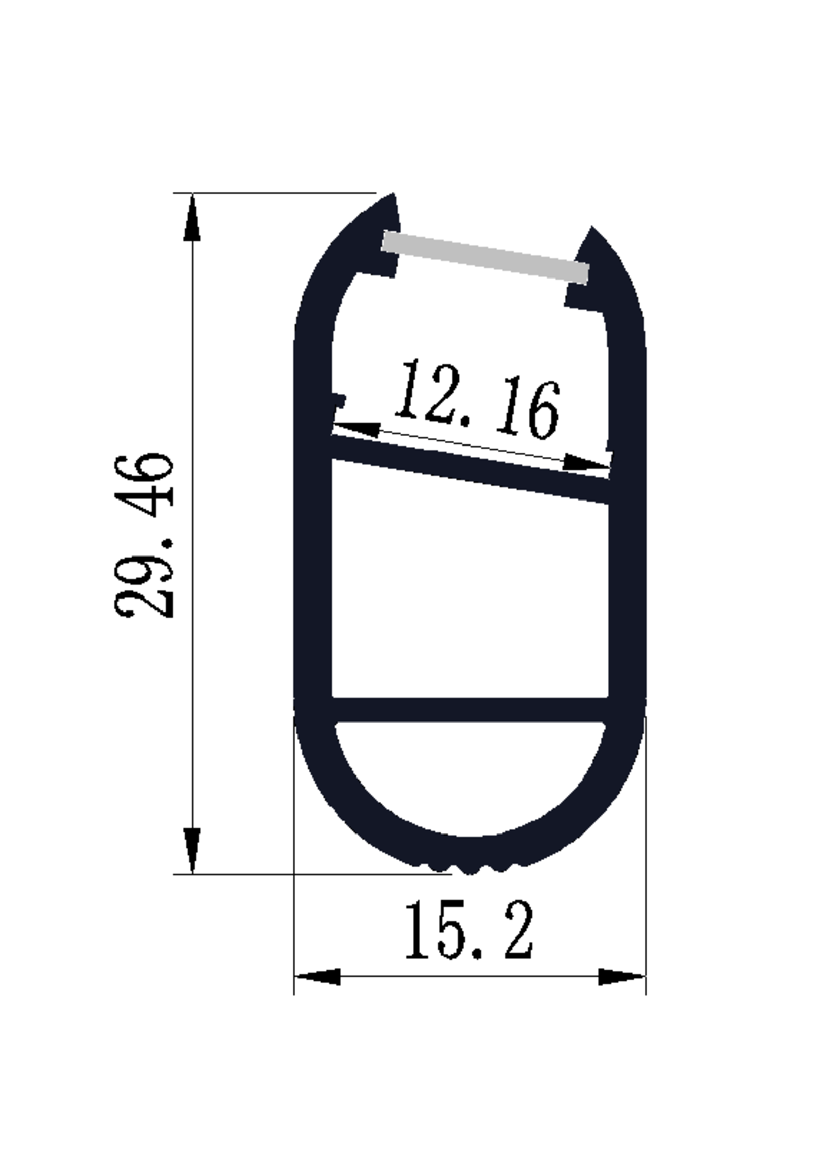 LUMBRA LBATL-1401 1 METER ALUMINUM CHANNEL