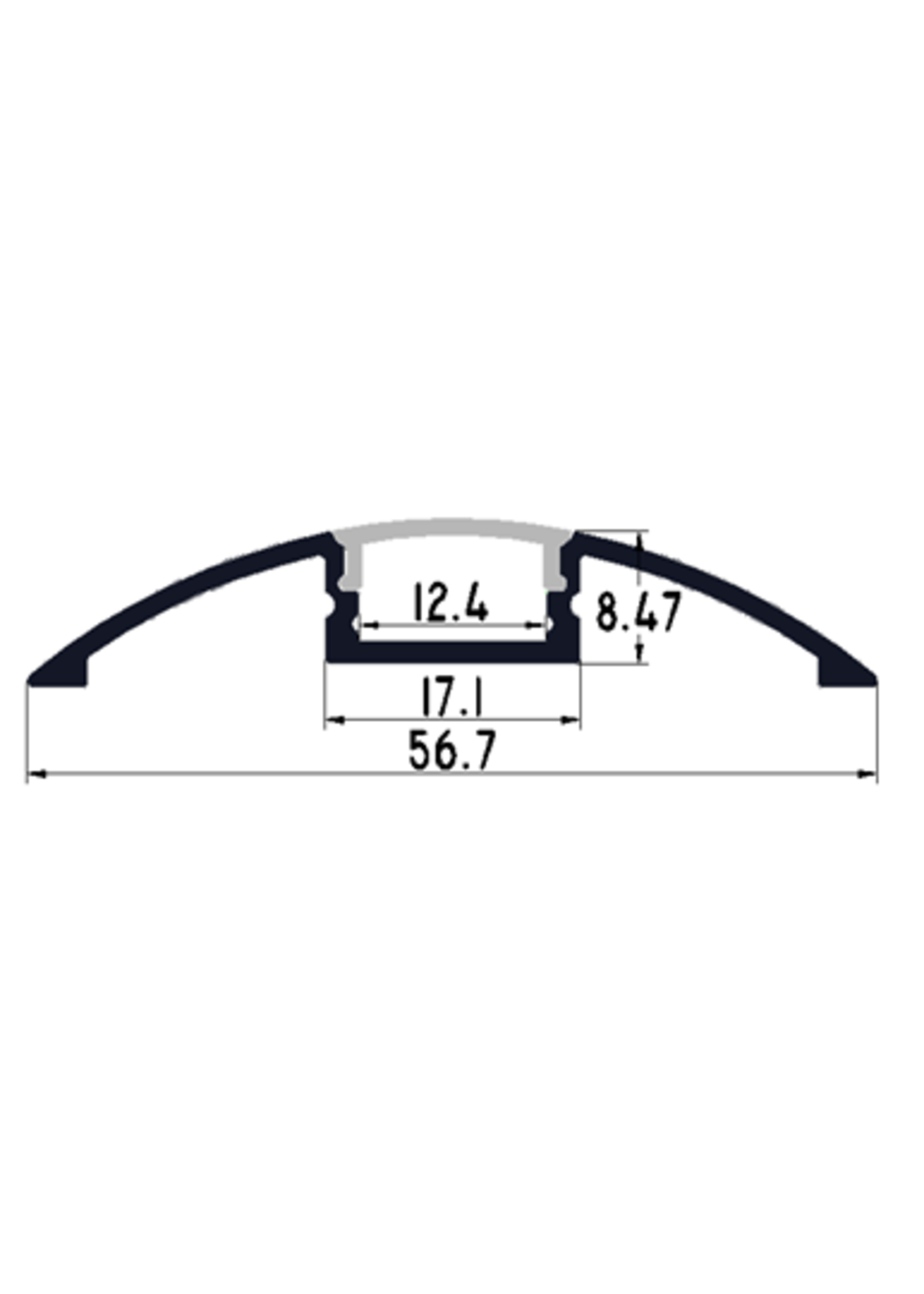 LUMBRA LBATL-1206 1 METER LONG ALUMINUM CHANNEL