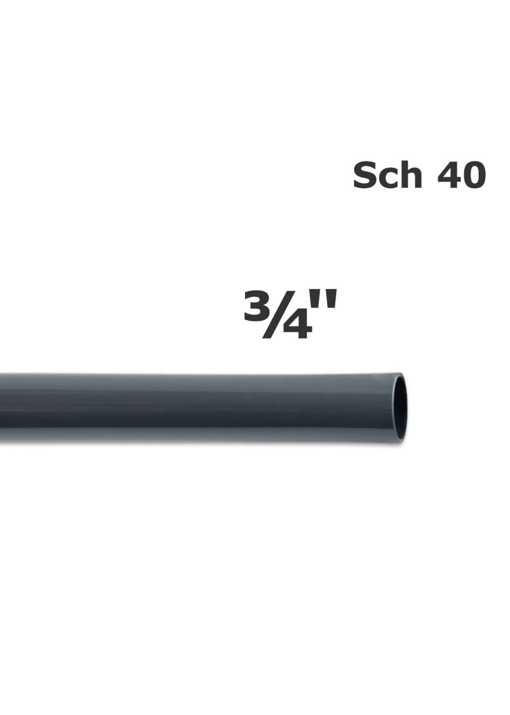 TUBO PVC SCH 40- 3/4" GRIS (76 G0075)