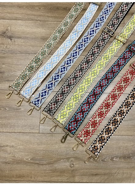 Ahdorned Embroidered Aztec Straps