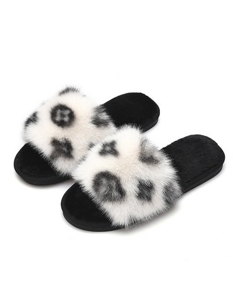 Melody Monogram Fluffy Slippers