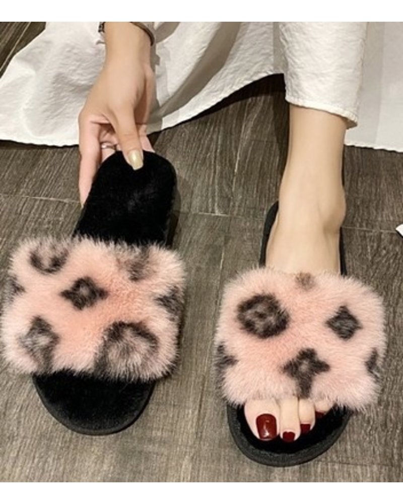 Melody Monogram Fluffy Slippers