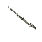 Broadway Gifts Flute ornament, silver, 6 inches