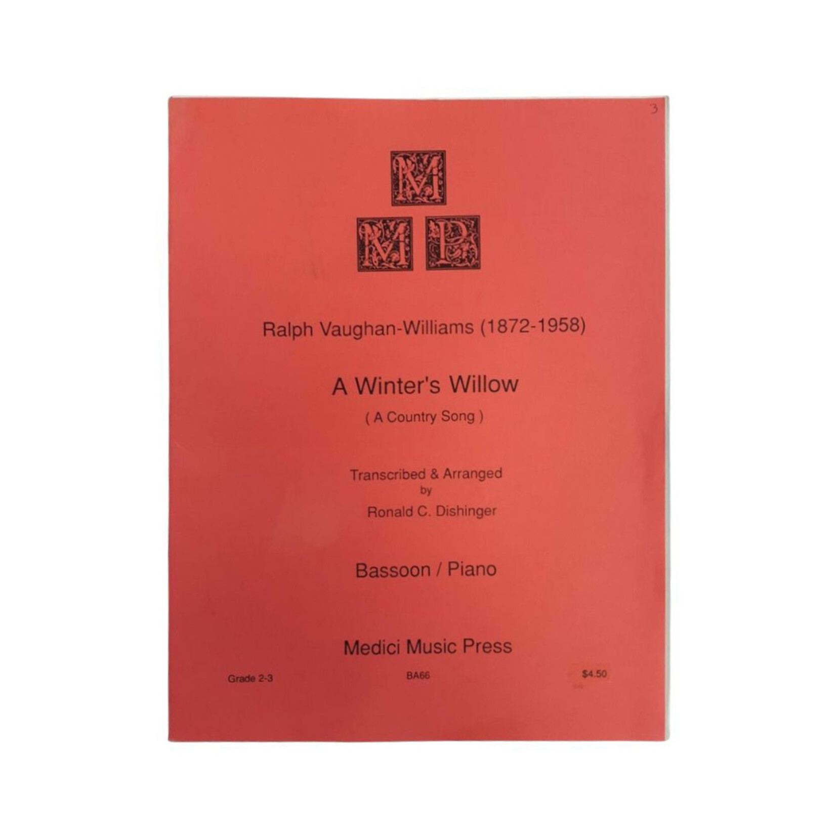 A Winter's Willow: A Country Song by Vaughn-Williams - Medici Music Press