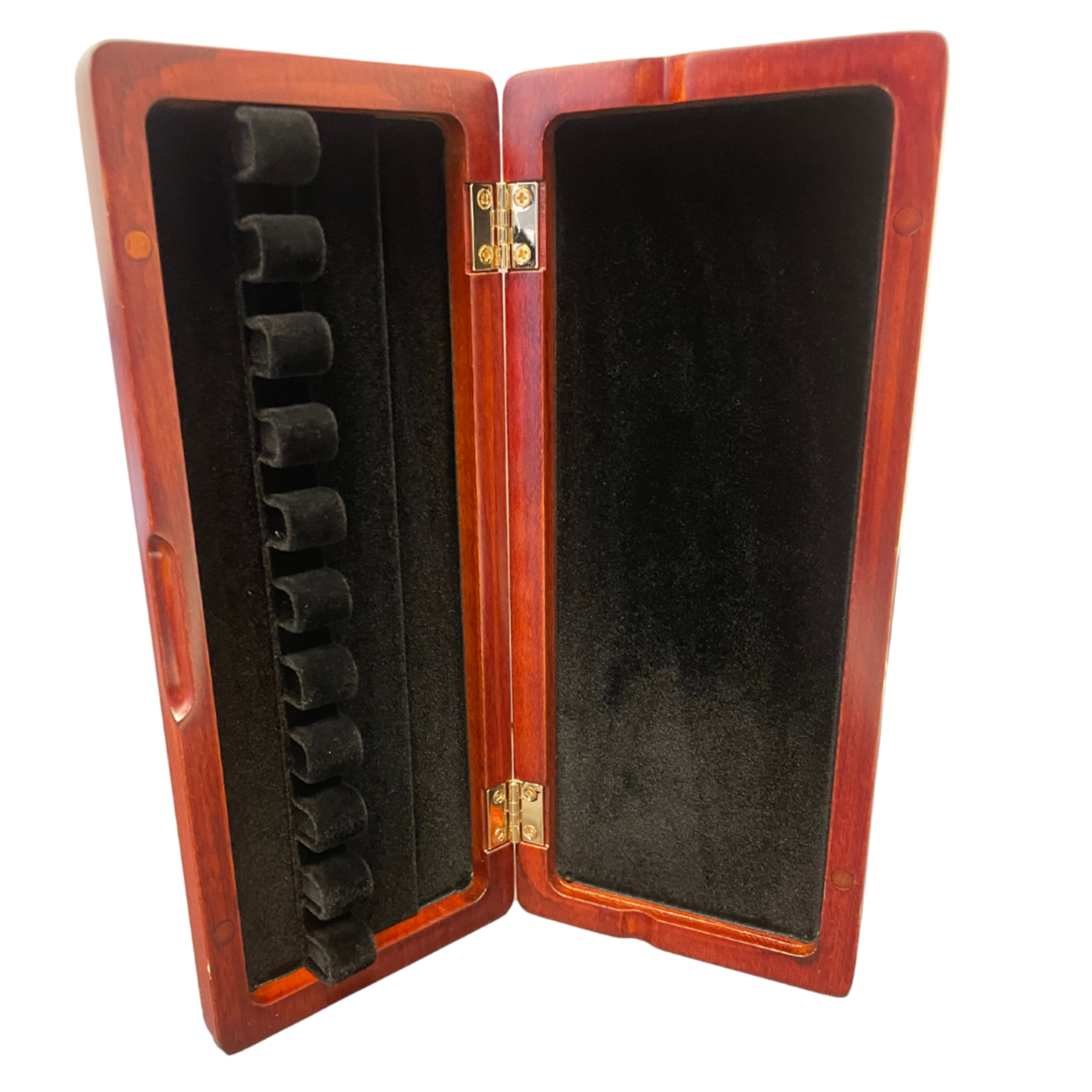 Wood Bassoon Reed Case, holds 9 (peg-style) Dark Wood