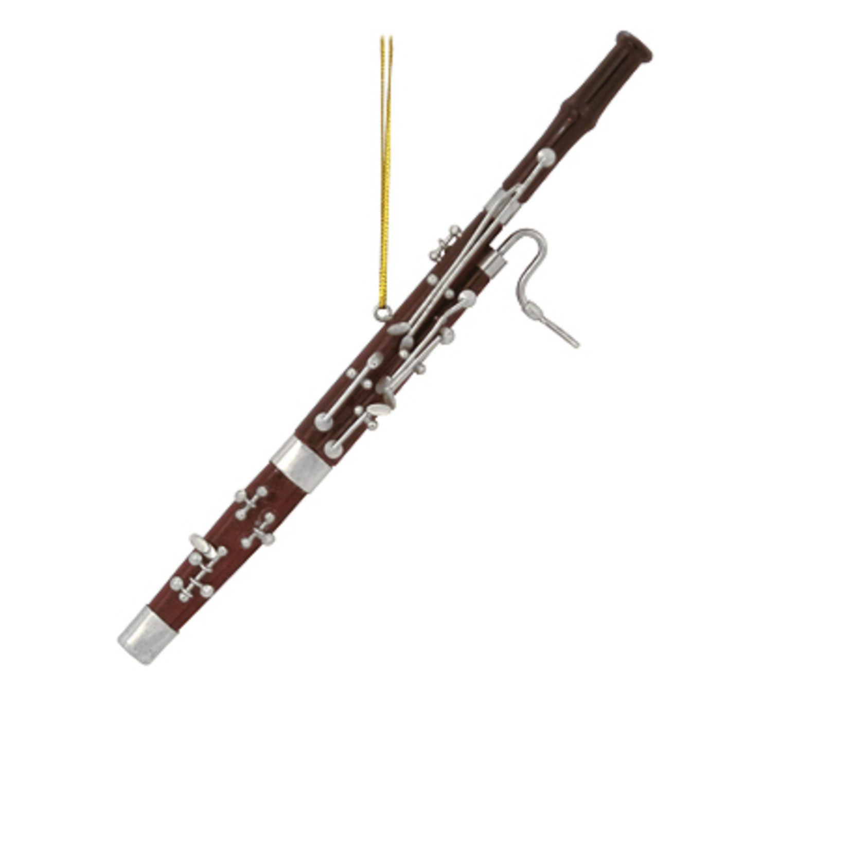 Broadway Gifts Bassoon ornament, wood, 6 inches