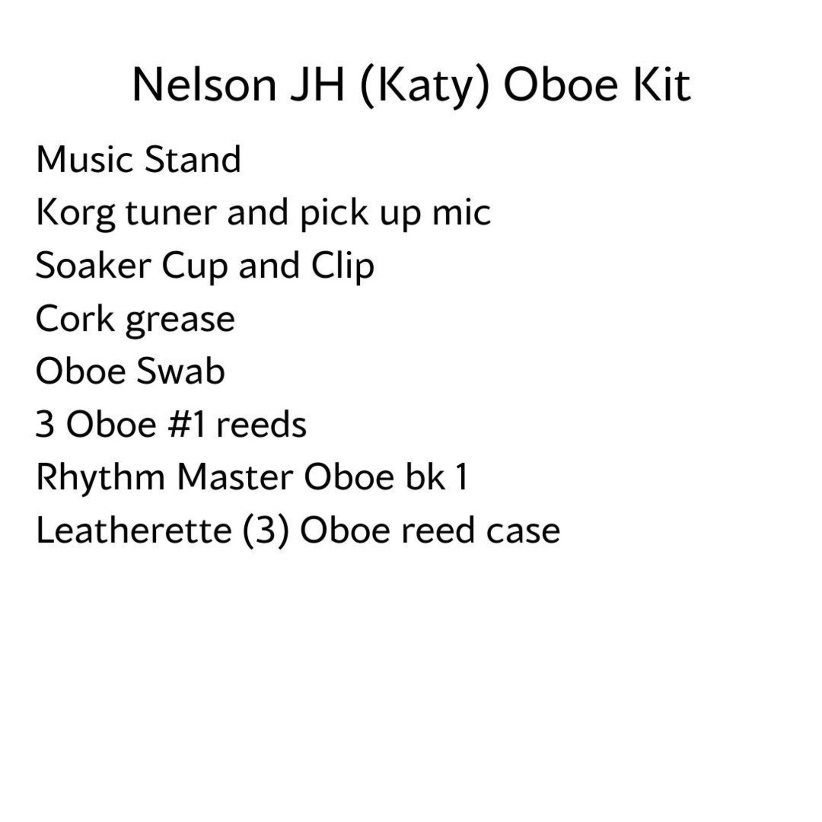 Bocal Majority Katy ISD Oboe