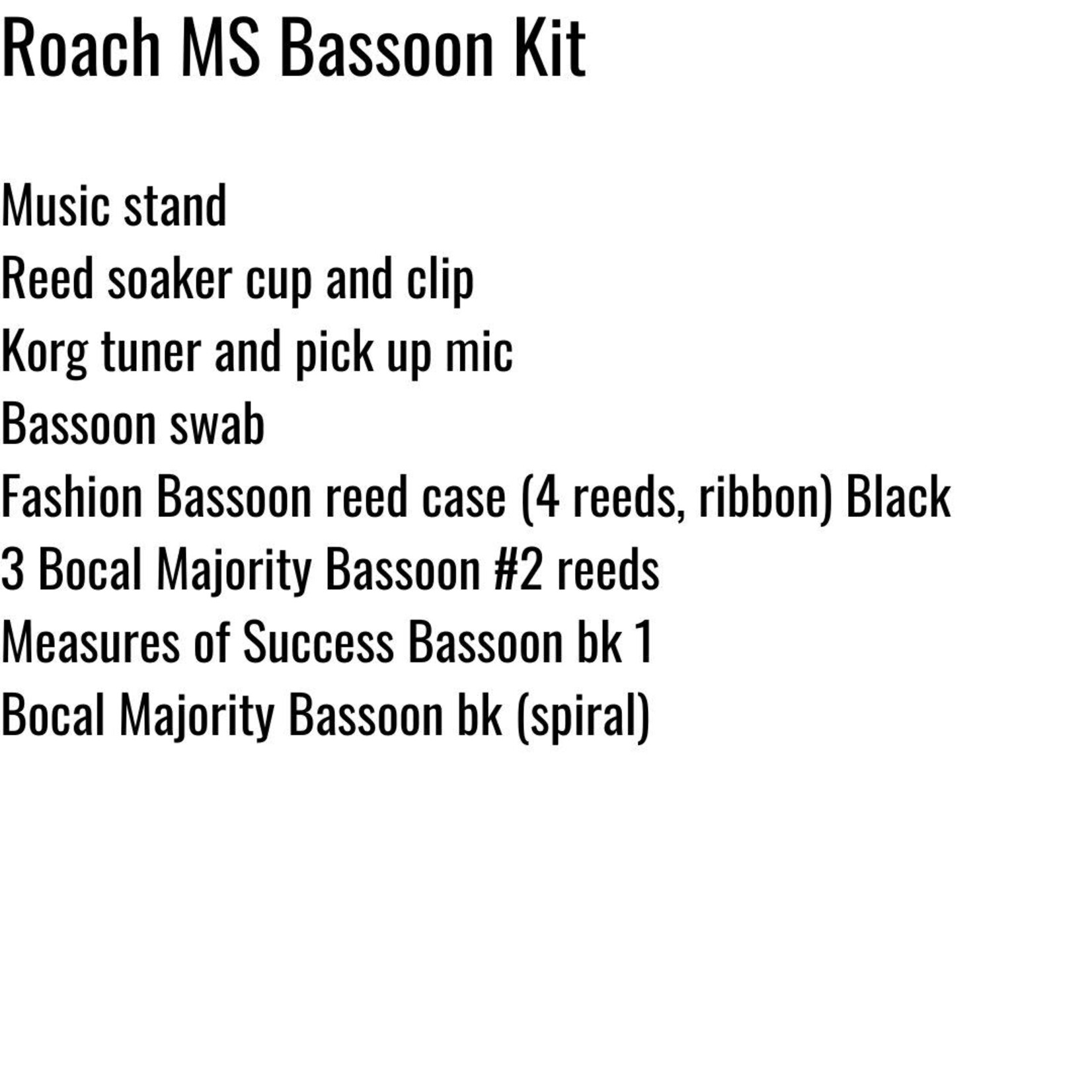 Bocal Majority Frisco ISD Bassoon