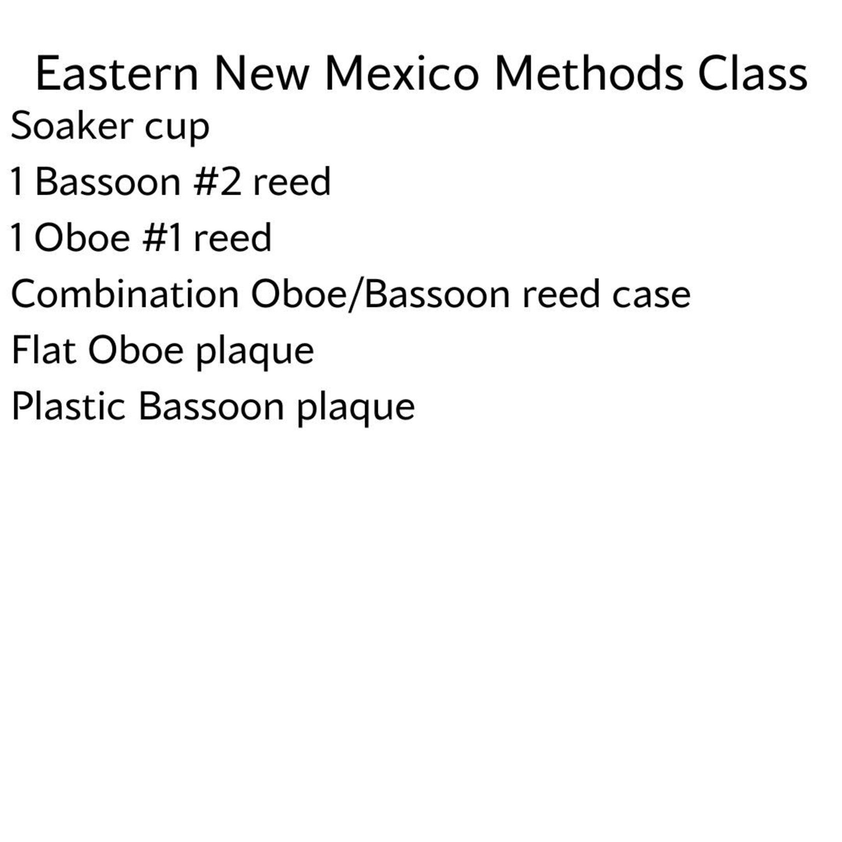 Eastern New Mexico Univeristy methods class