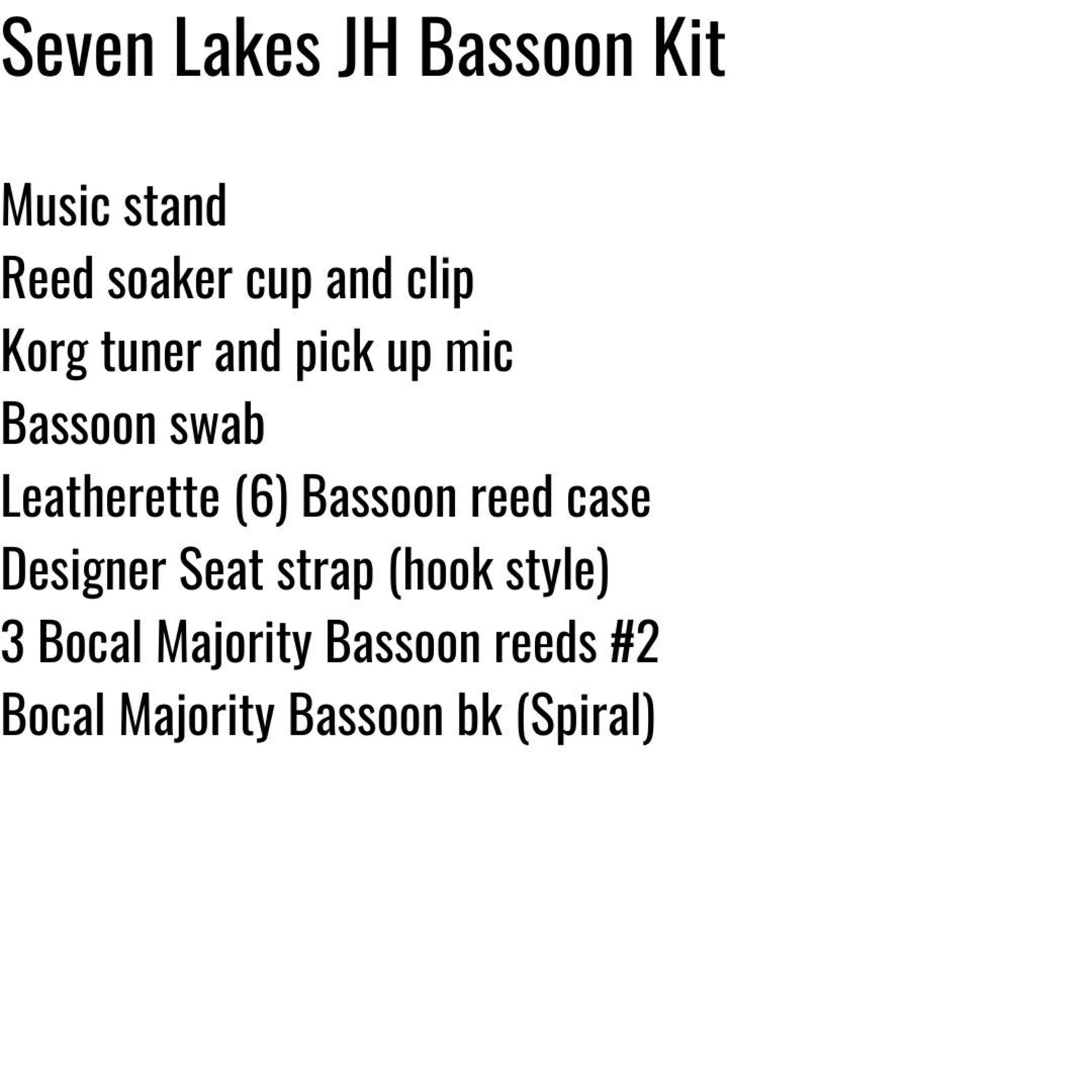 Bocal Majority Katy ISD Bassoon