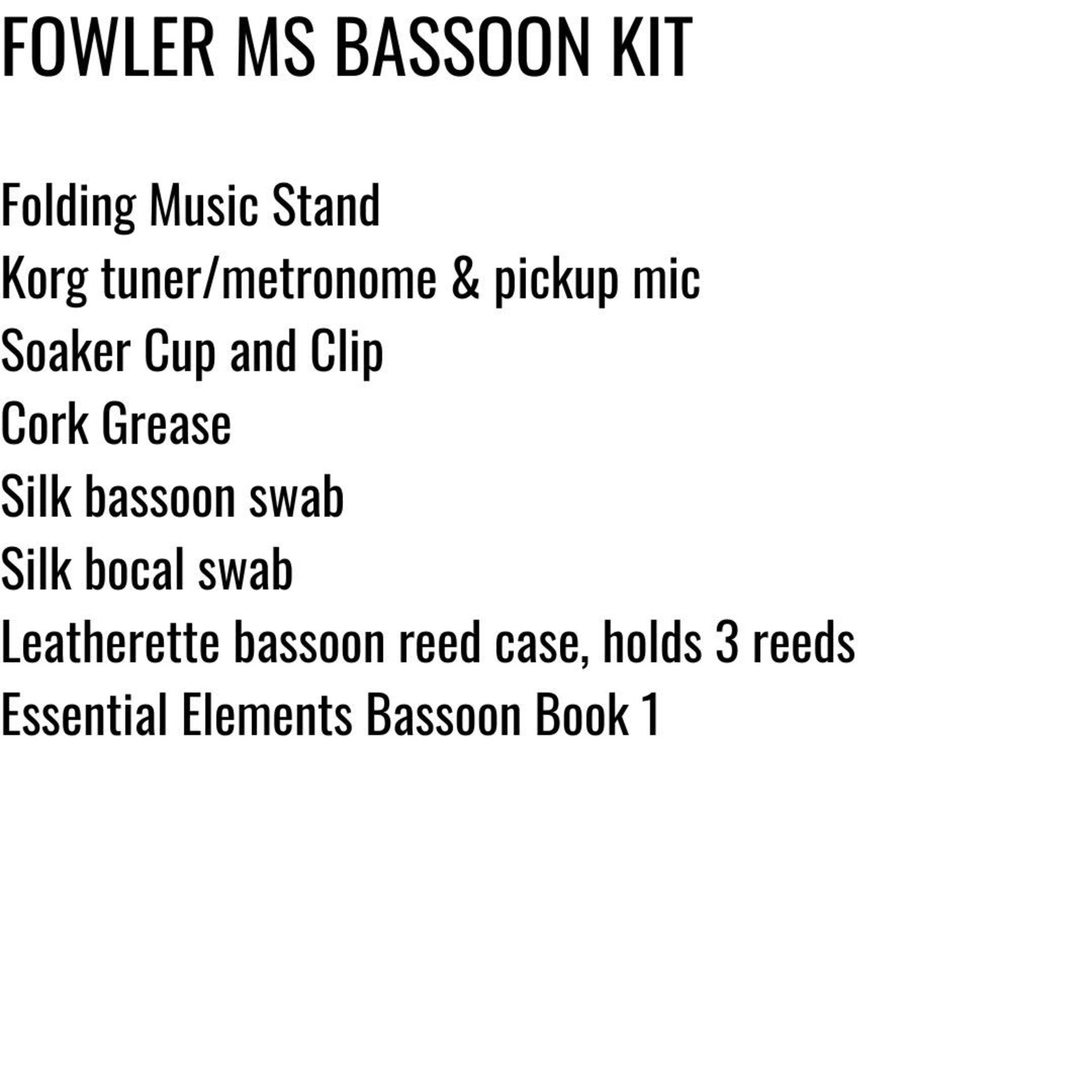 Bocal Majority Frisco ISD Bassoon