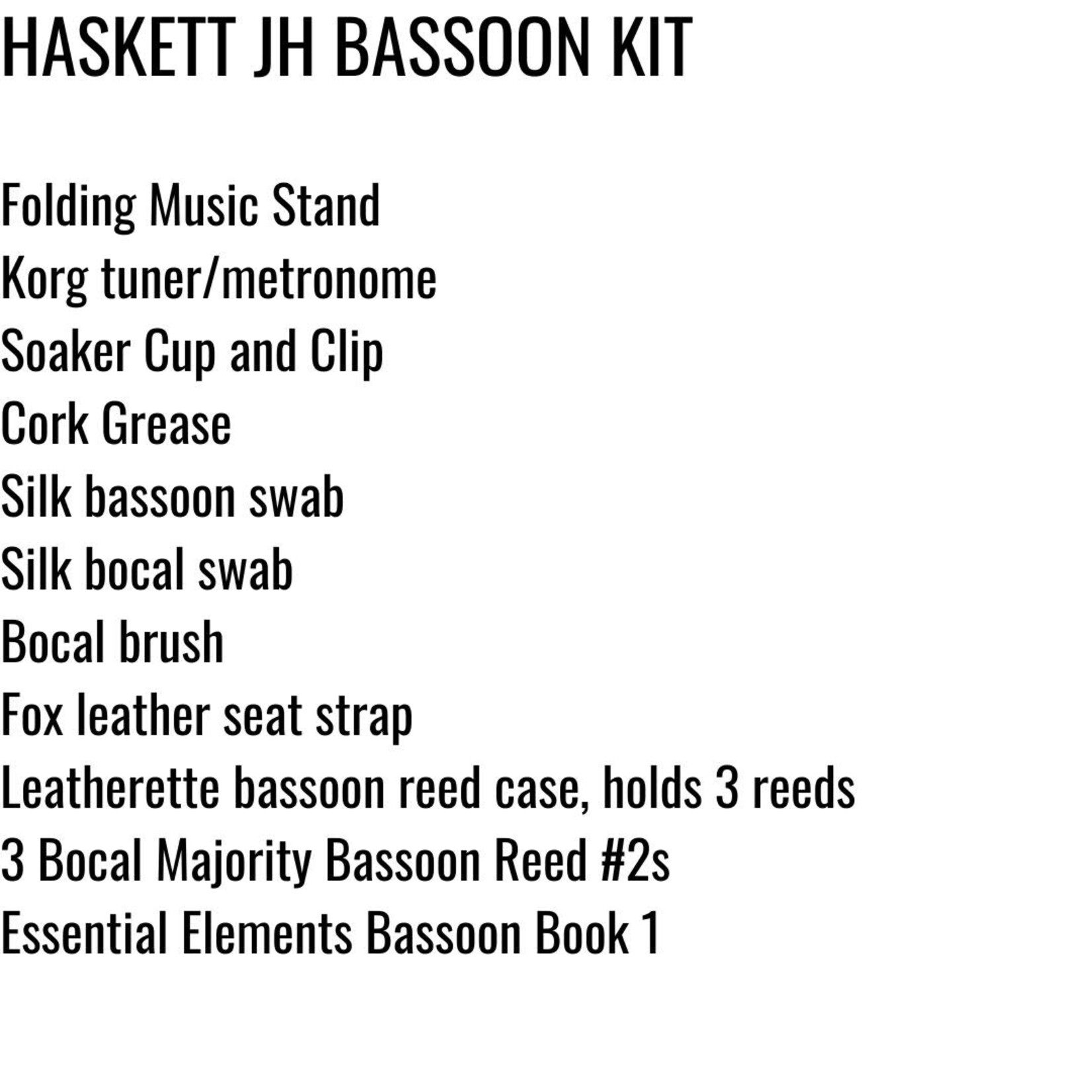 Bocal Majority Katy ISD Bassoon