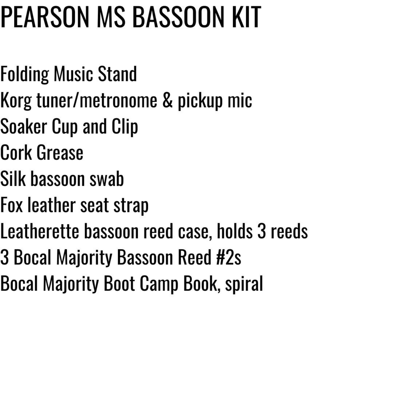 Bocal Majority Frisco ISD Bassoon