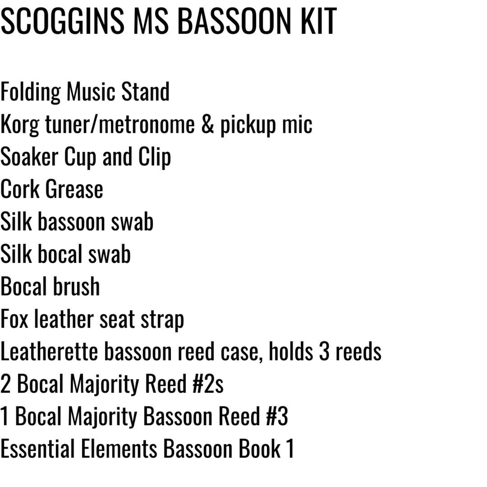Bocal Majority Frisco ISD Bassoon