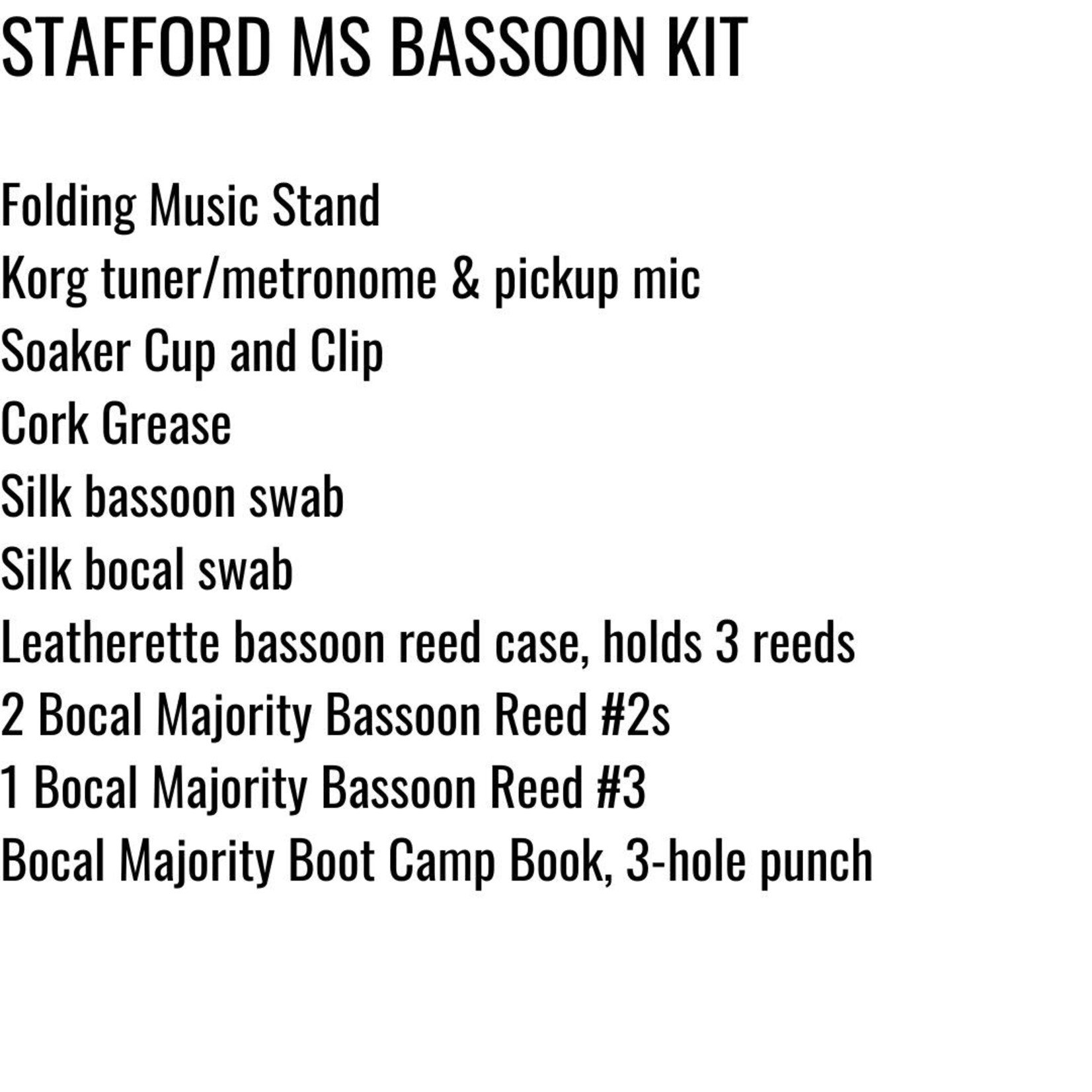 Bocal Majority Frisco ISD Bassoon