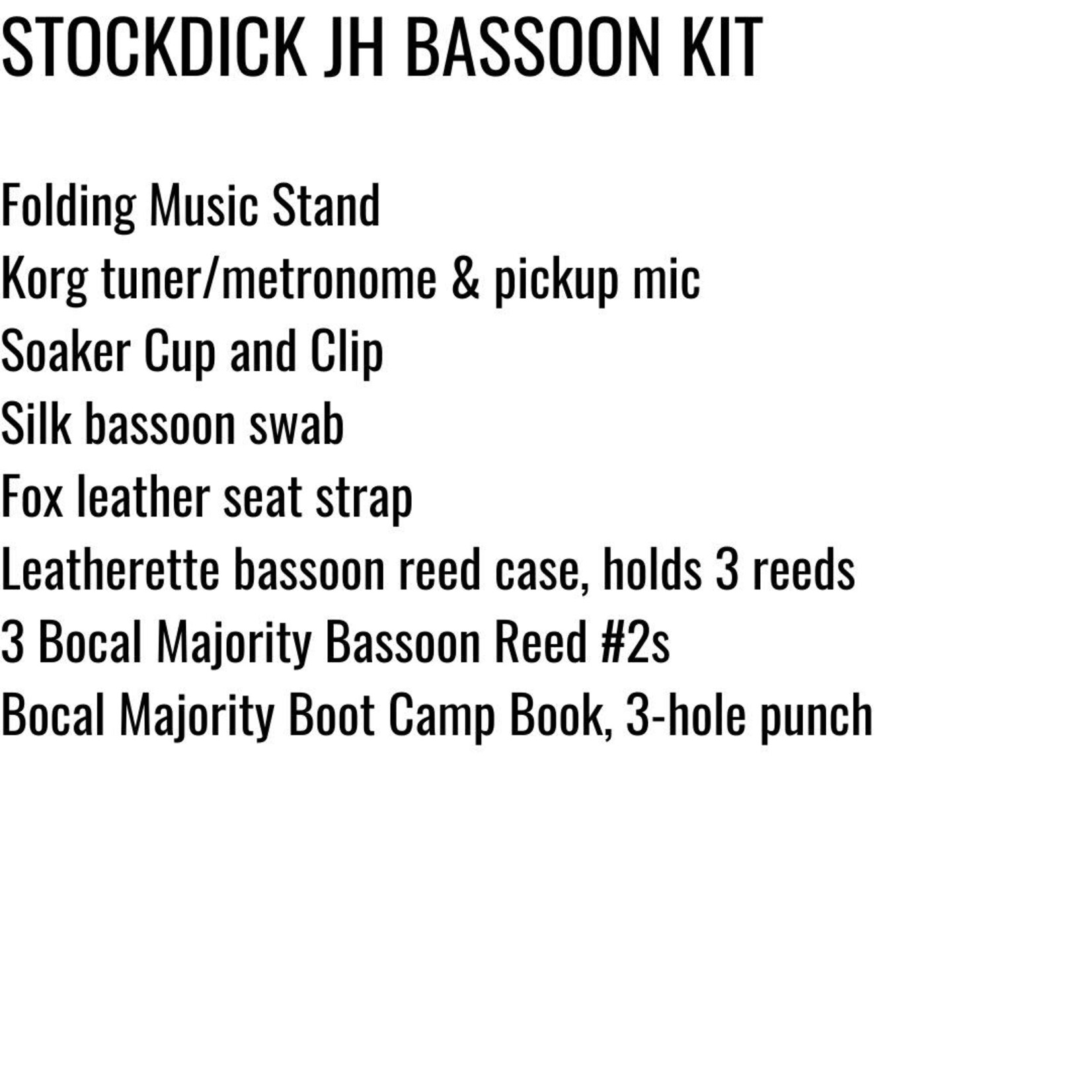 Bocal Majority Katy ISD Bassoon