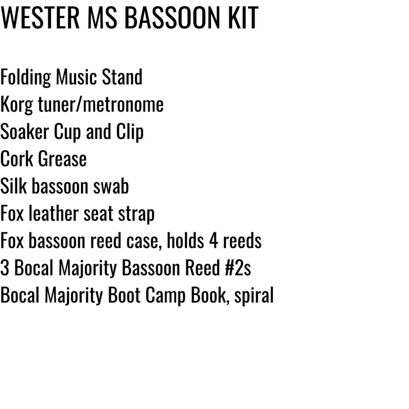 Bocal Majority Frisco ISD Bassoon