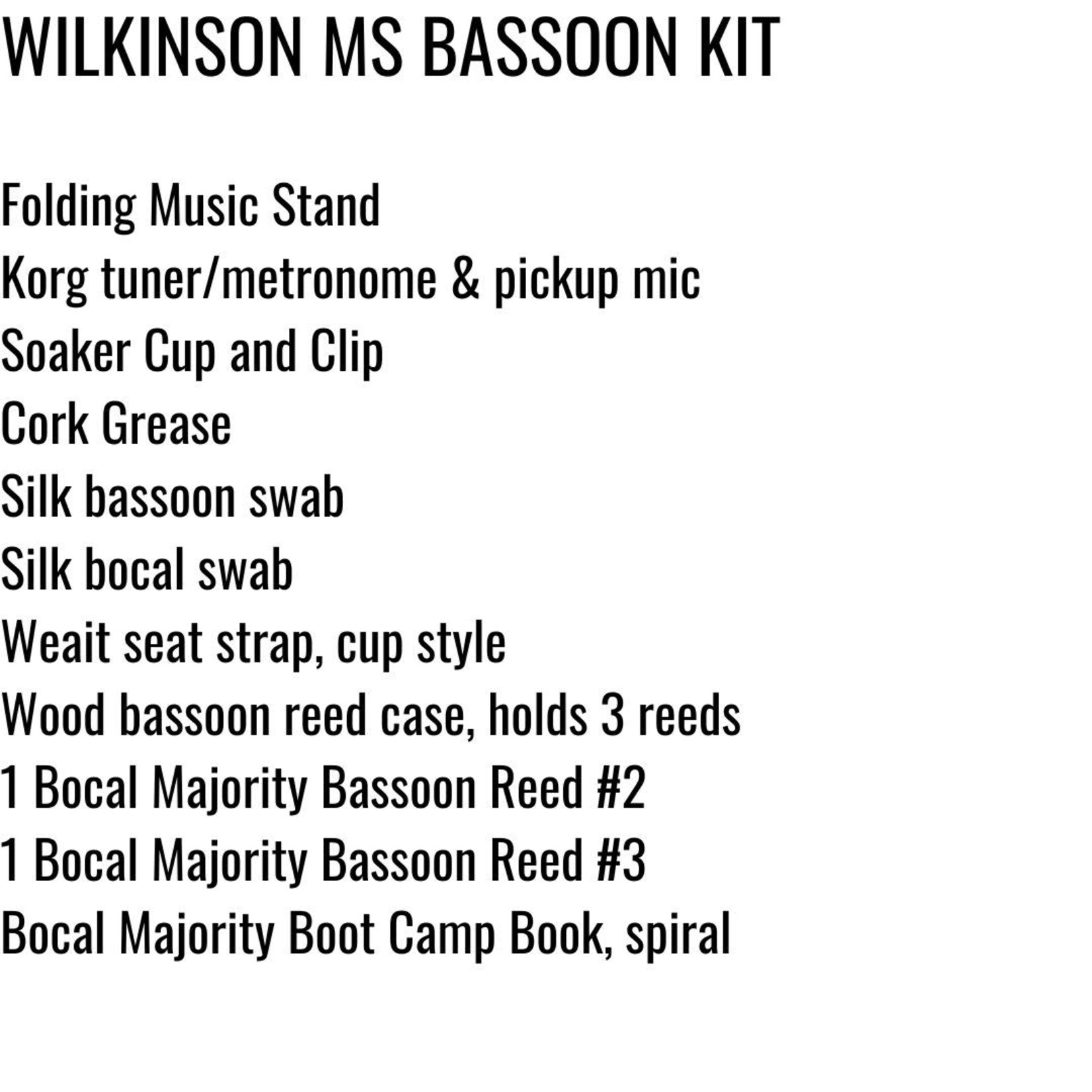 Bocal Majority Frisco ISD Bassoon