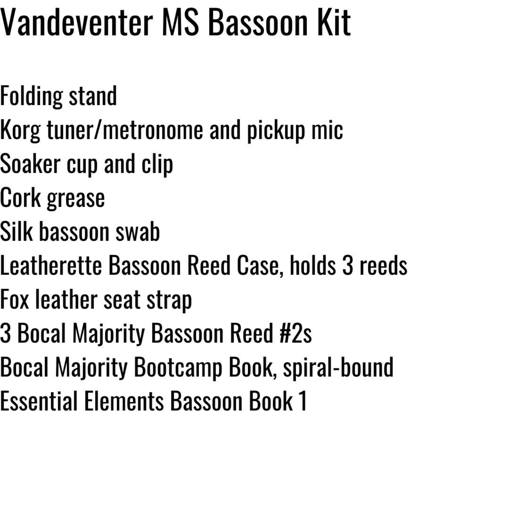 Bocal Majority Frisco ISD Bassoon