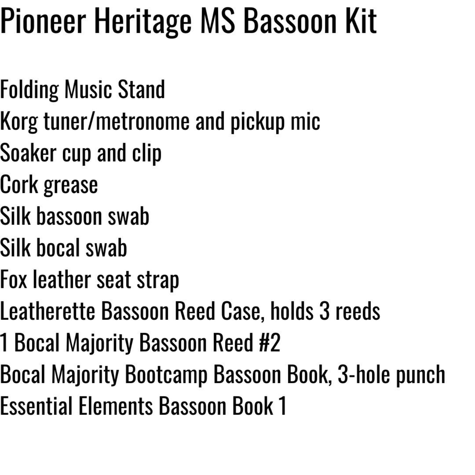 Bocal Majority Frisco ISD Bassoon