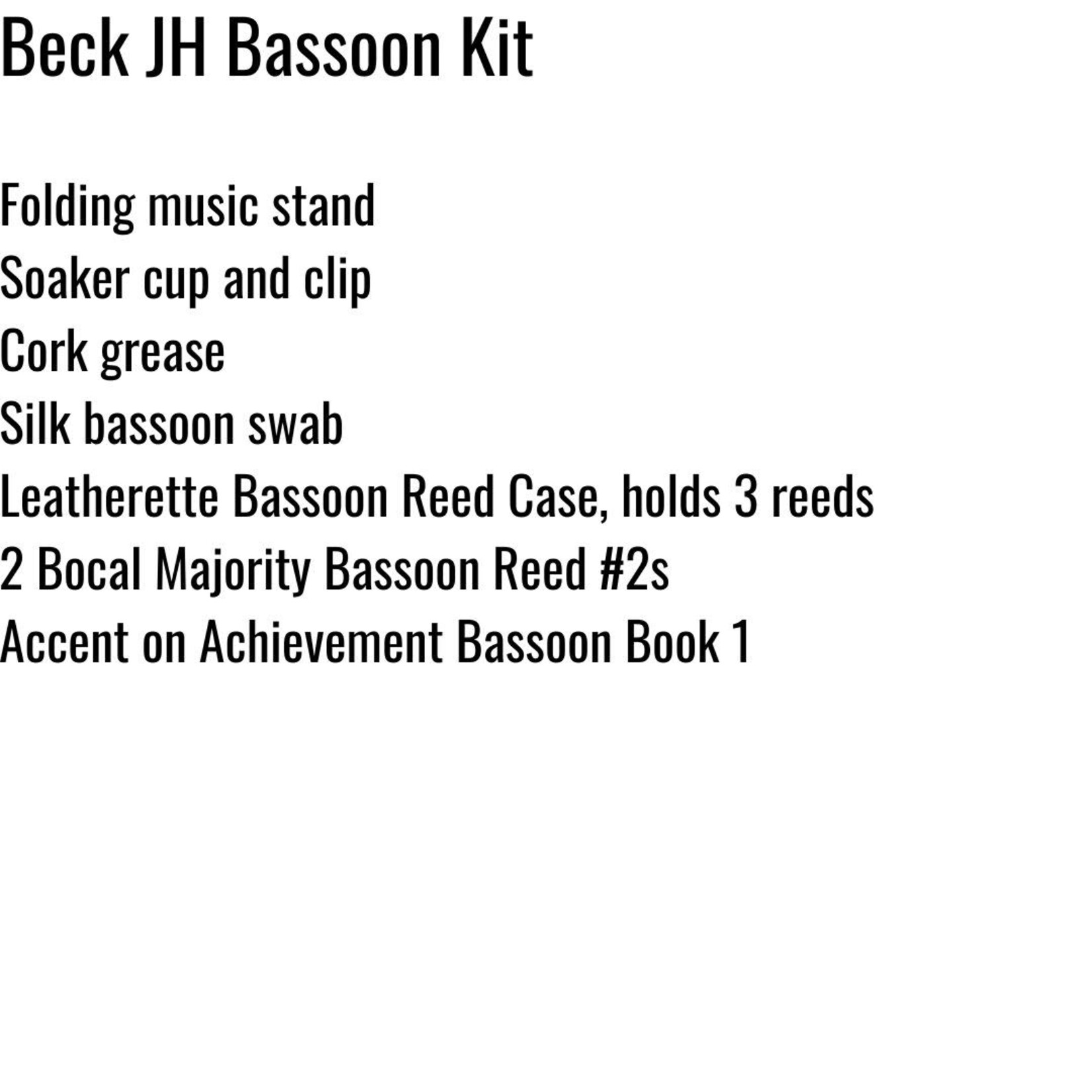 Bocal Majority Katy ISD Bassoon