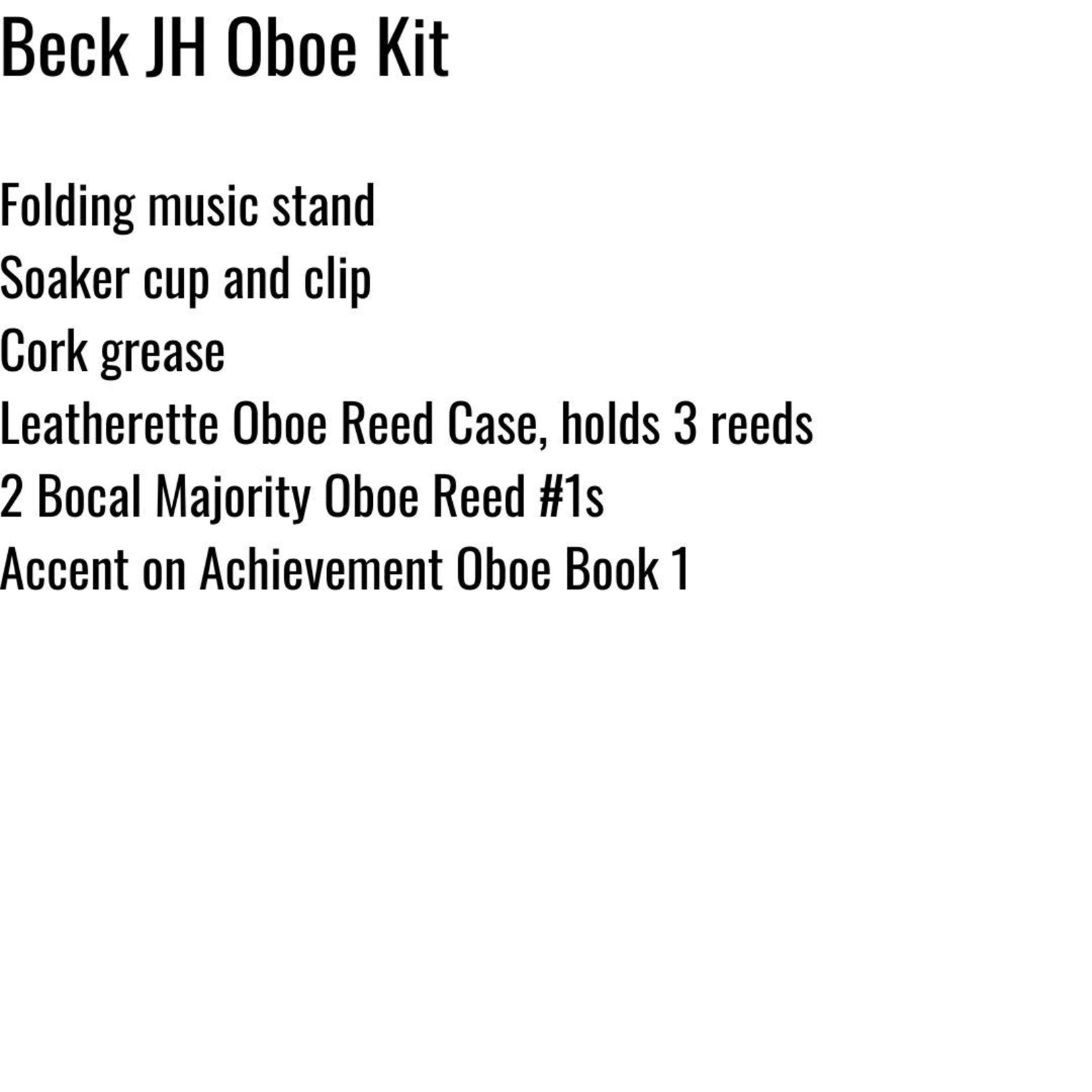 Bocal Majority Katy ISD Oboe