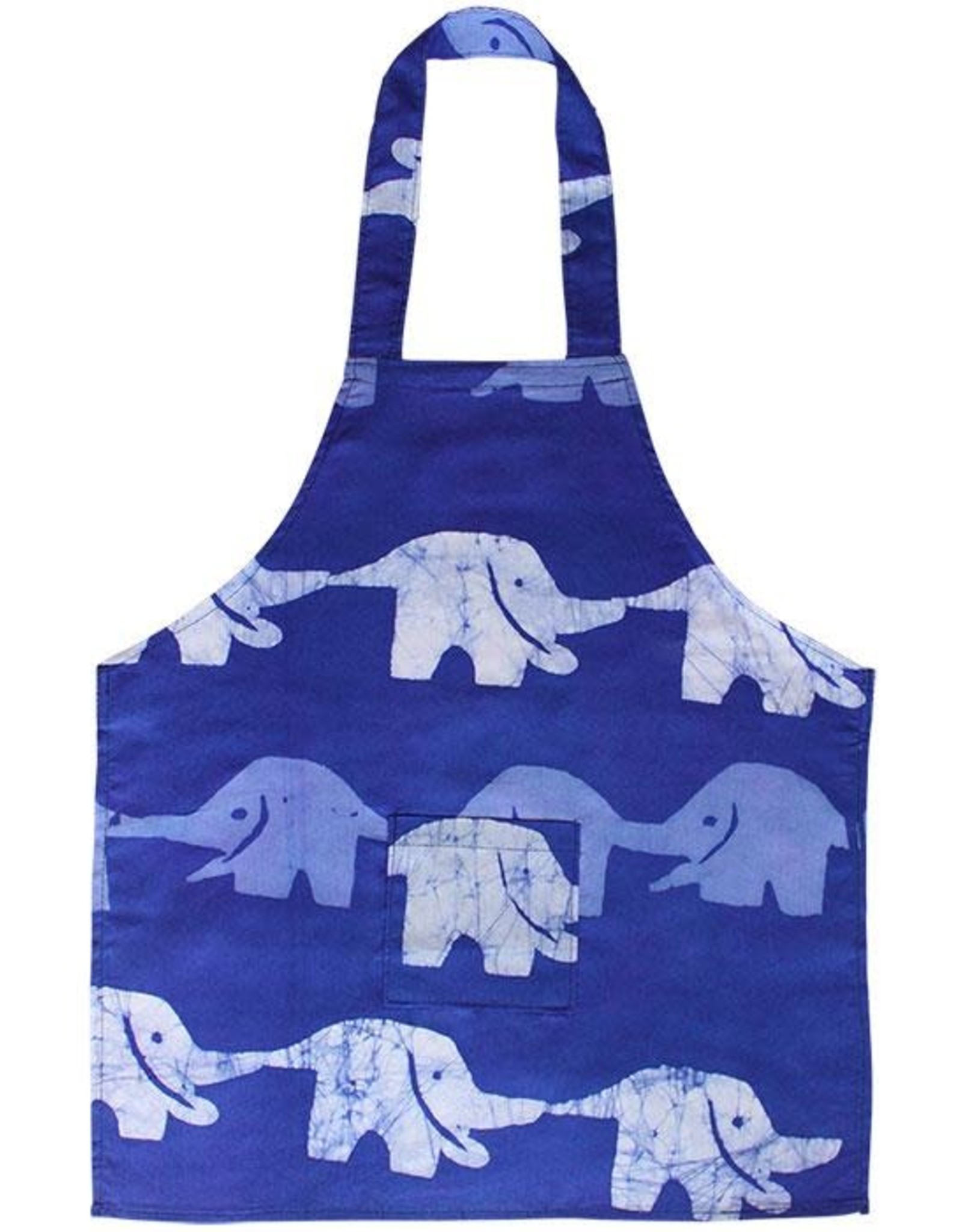 Global Mamas Apron Kids Elephant Blue