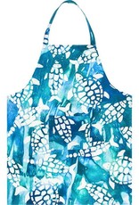 Global Mamas Apron Adult Fishy Turtles Teal