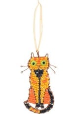 Global Mamas Beaded Tabby Cat Ornament