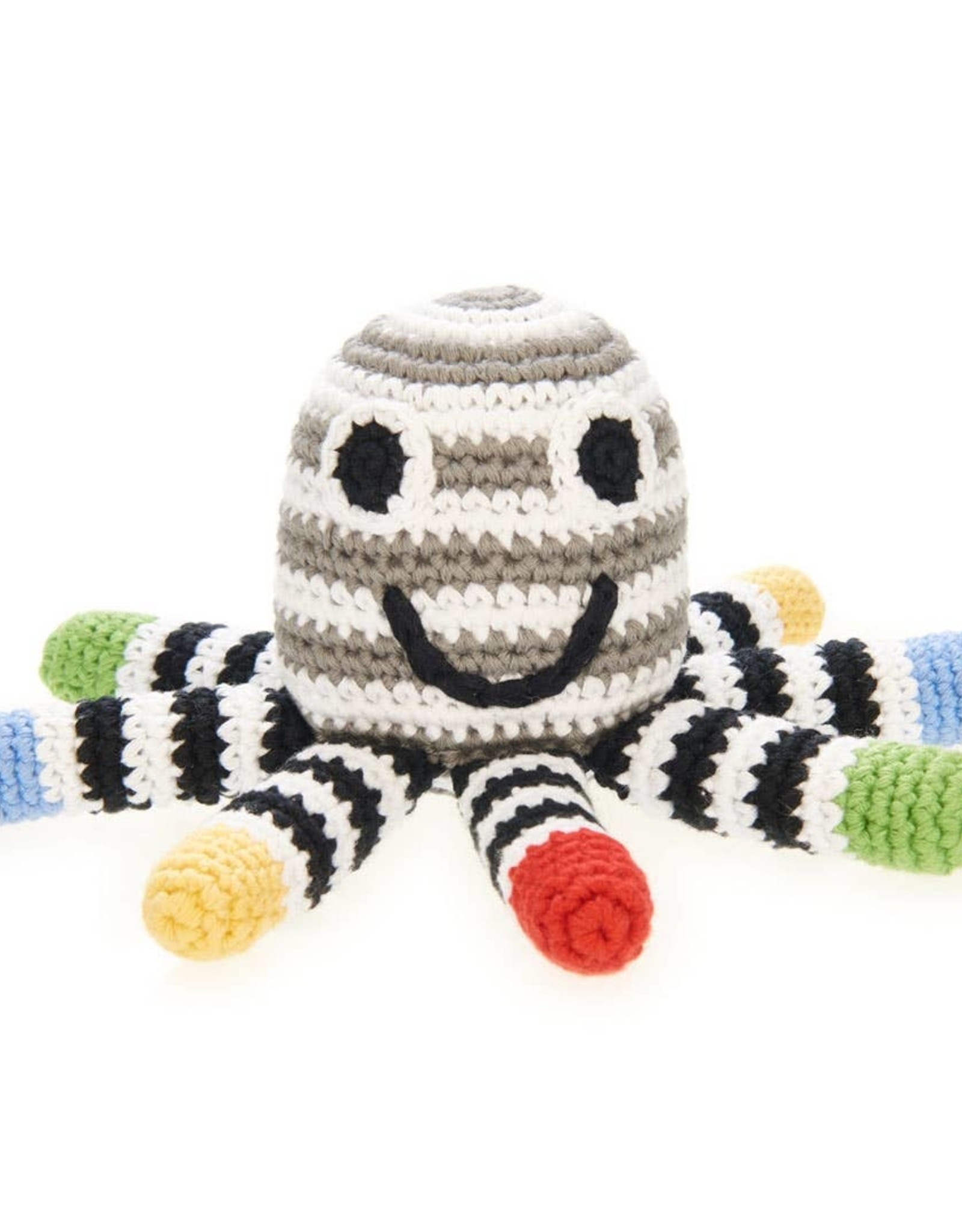 Pebble Octopus Rattle Black and White