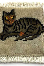 Bunyaad Pakistan Cat Relaxin' Mug Rug Grey