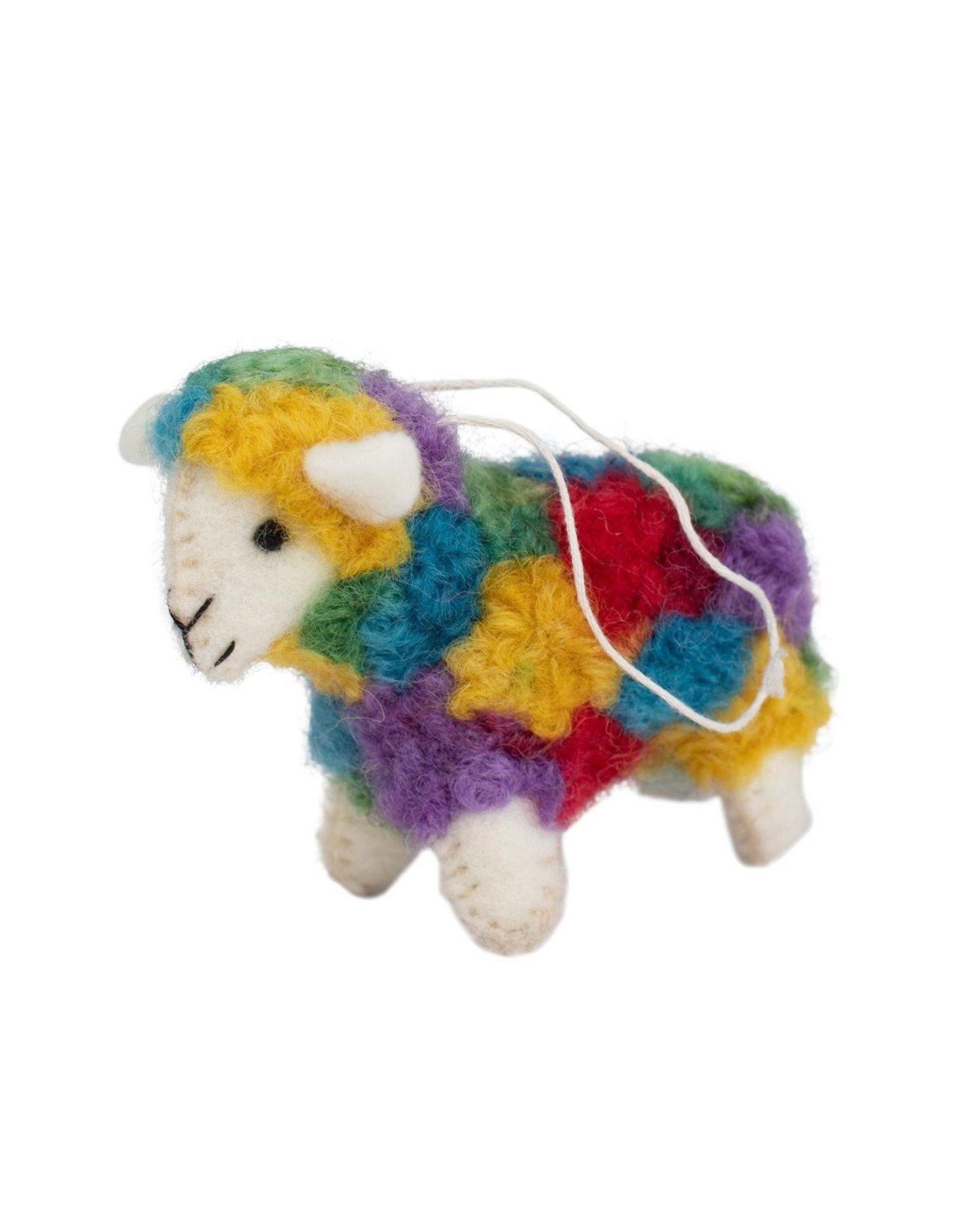 Ten Thousand Villages Colorful Sheep Ornament