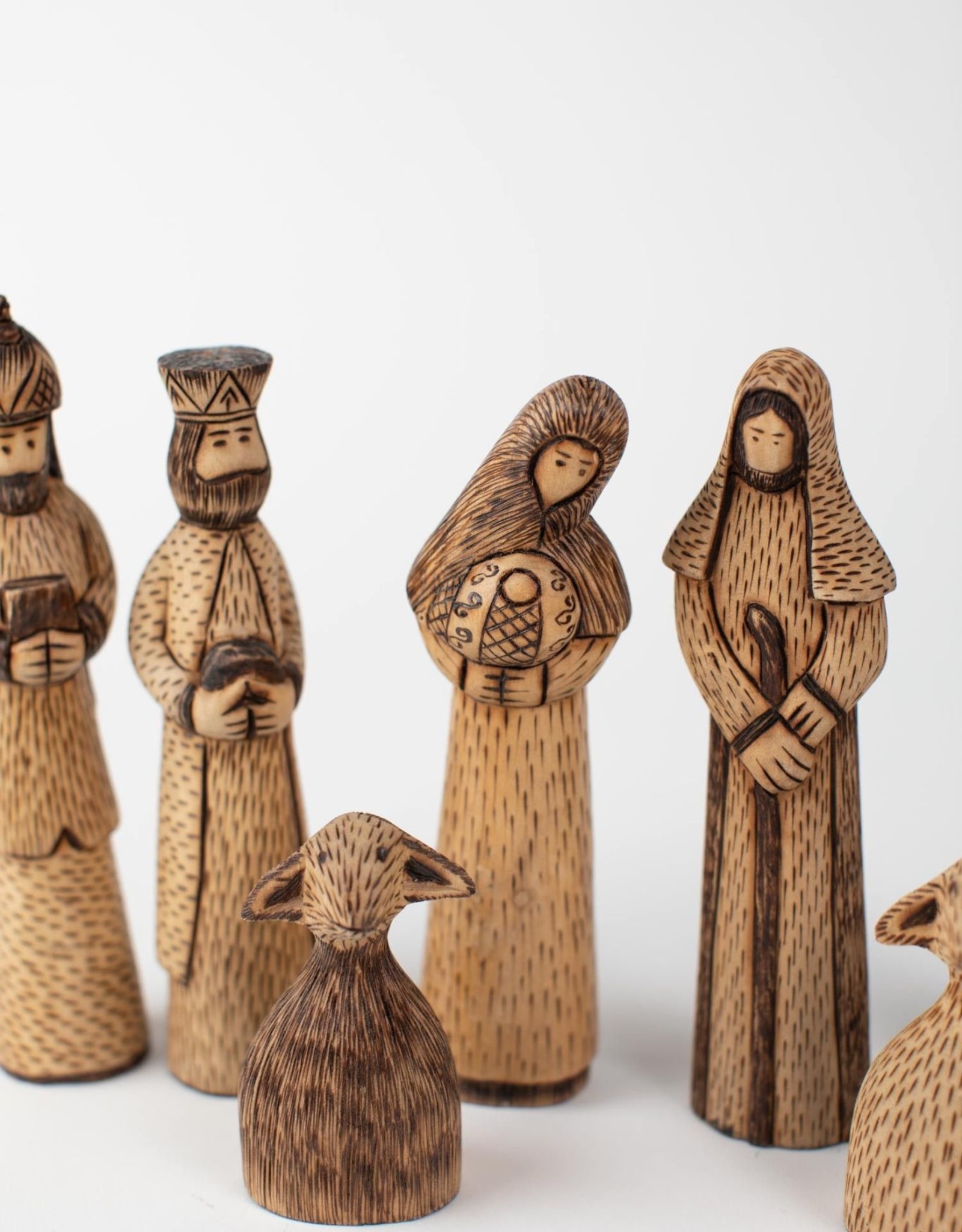 Ten Thousand Villages Hand Carved Wooden Natiivity