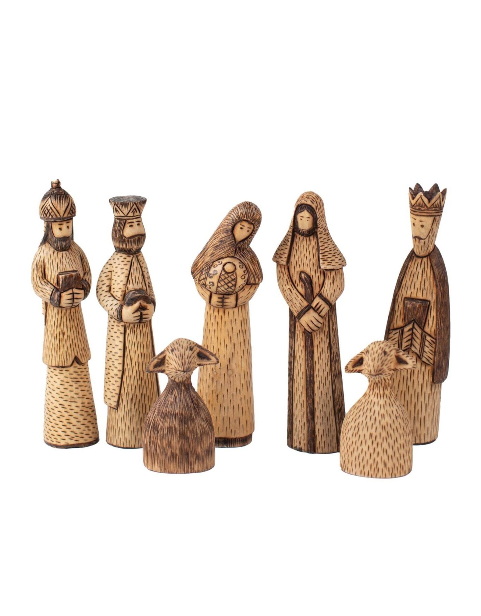 Ten Thousand Villages Hand Carved Wooden Nativity