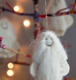 Yeti Ornament, Gentle Smile Yeti, Felt Christmas Ornament, B