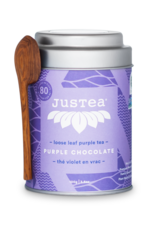 Justea Purple Chocolate Loose Leaf Tin & Spoon