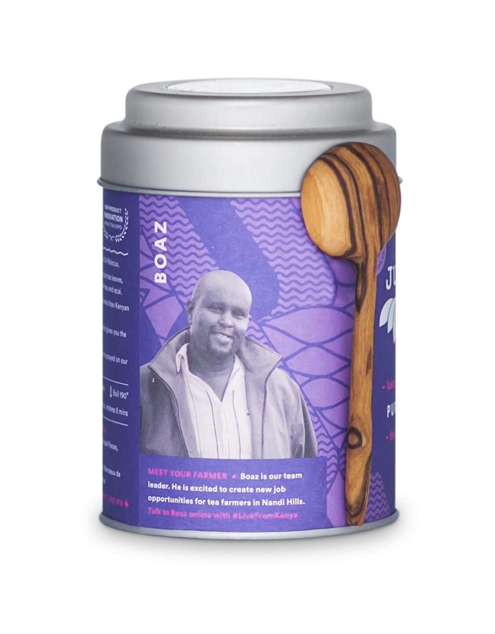 Justea Purple Rain Loose Leaf Tin & Spoon