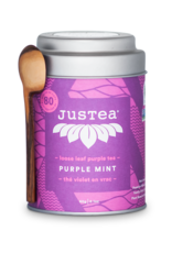 Justea Purple Mint Loose Leaf Tin & Spoon