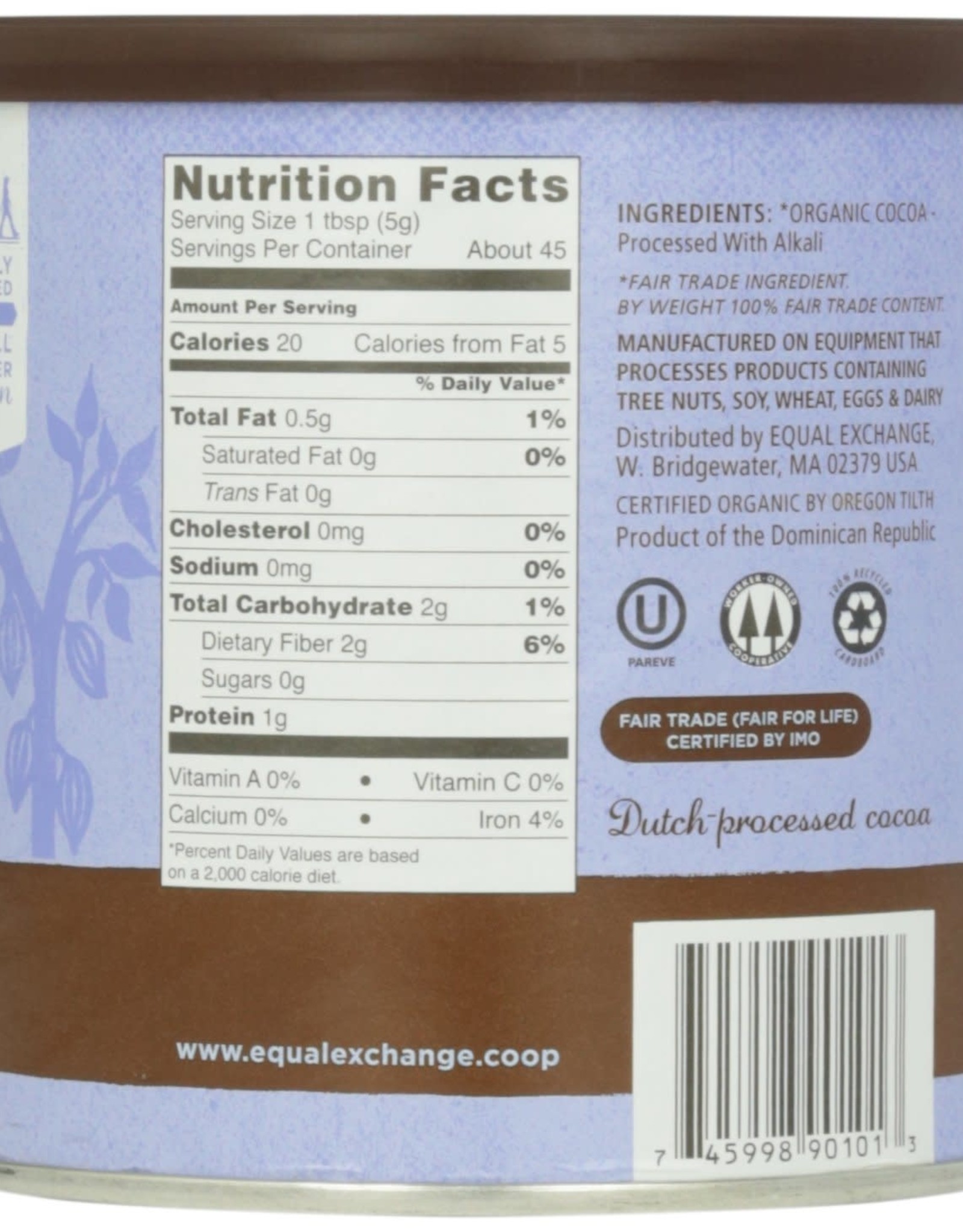 Equal Exchange Organic Baking Cocoa 8 oz