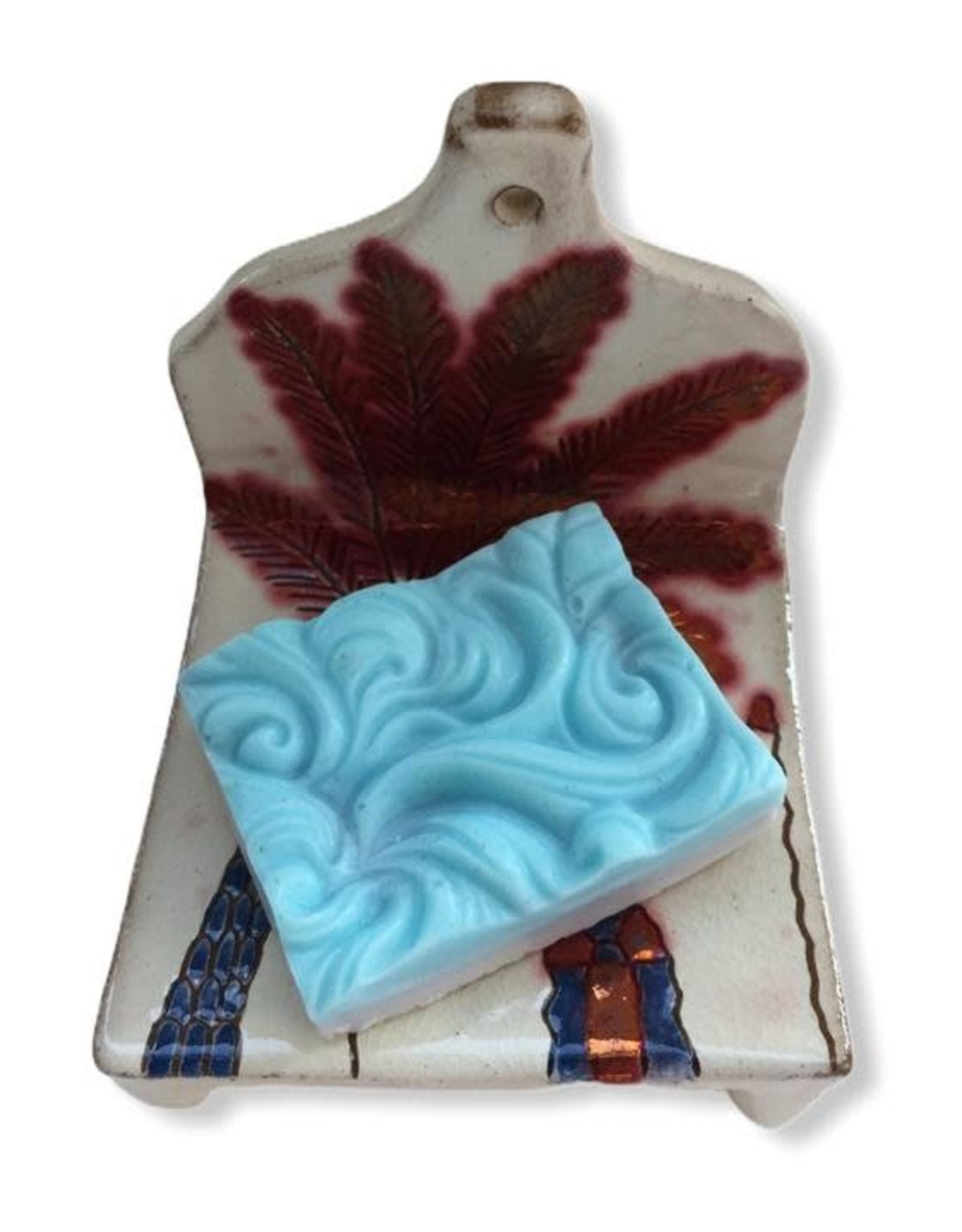 Dandarah Pottery Soap Holder - Adobe & Palm Tree