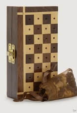 Ten Thousand Villages Shesham Travel Chess Set