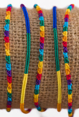 Lucia's Imports Round Silk Friendship Bracelet Rainbow
