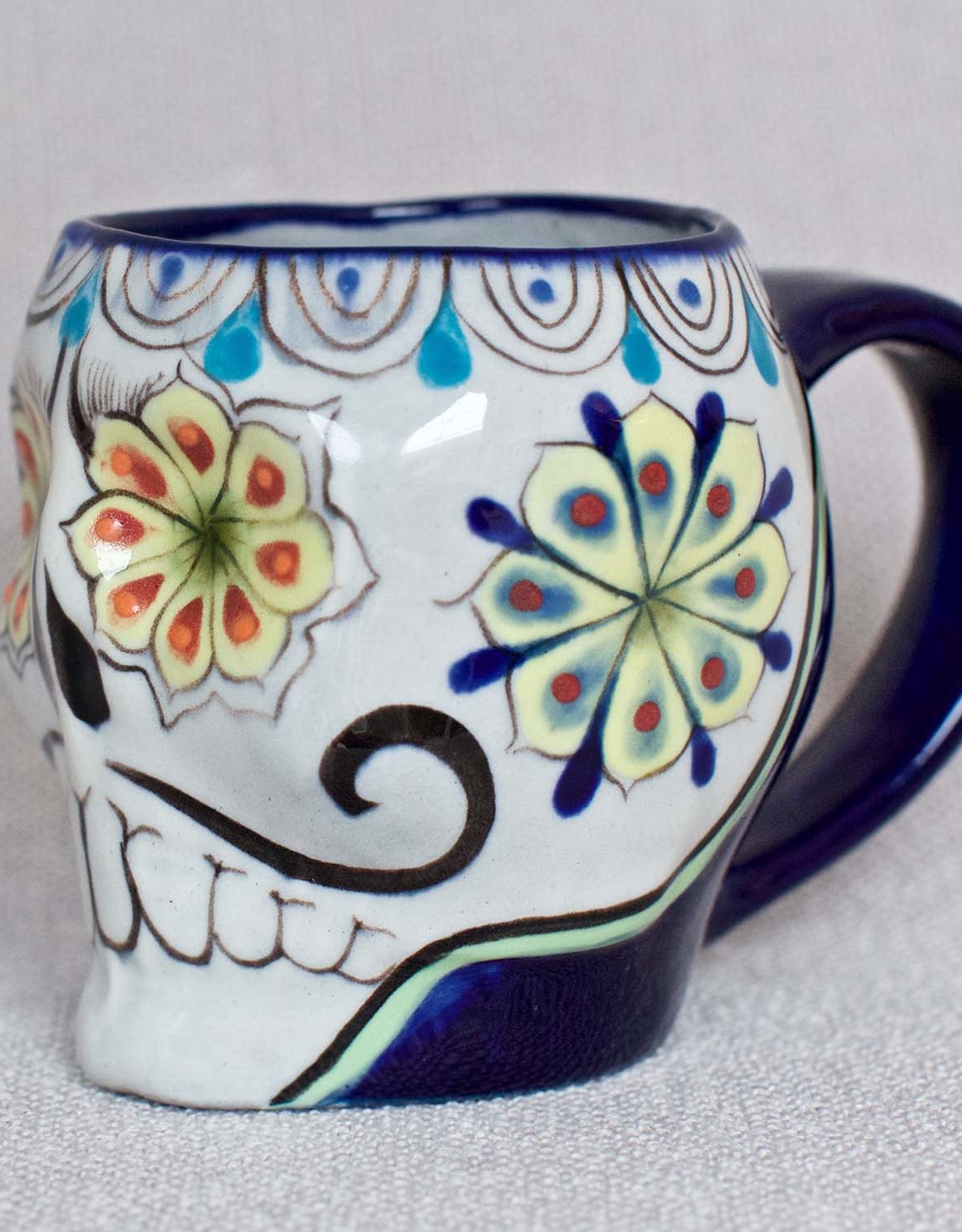 Hand Painted Mug  Sugar Skull Coffee Mug - Zenwaro