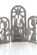 Serrv Recycled Metal Trifold Nativity