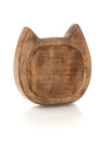 Serrv Carved Kitty Trinket Dish