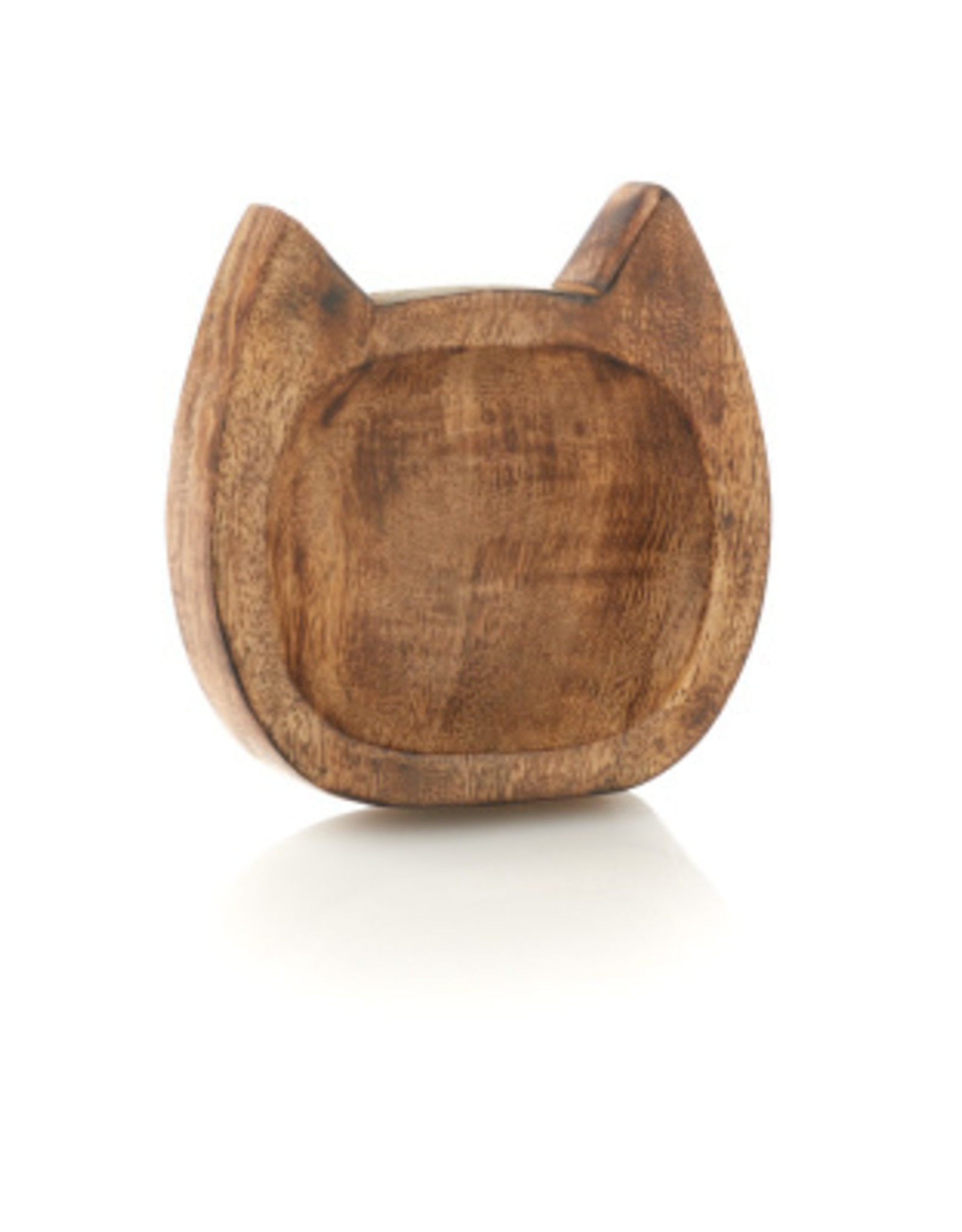 Serrv Carved Kitty Trinket Dish