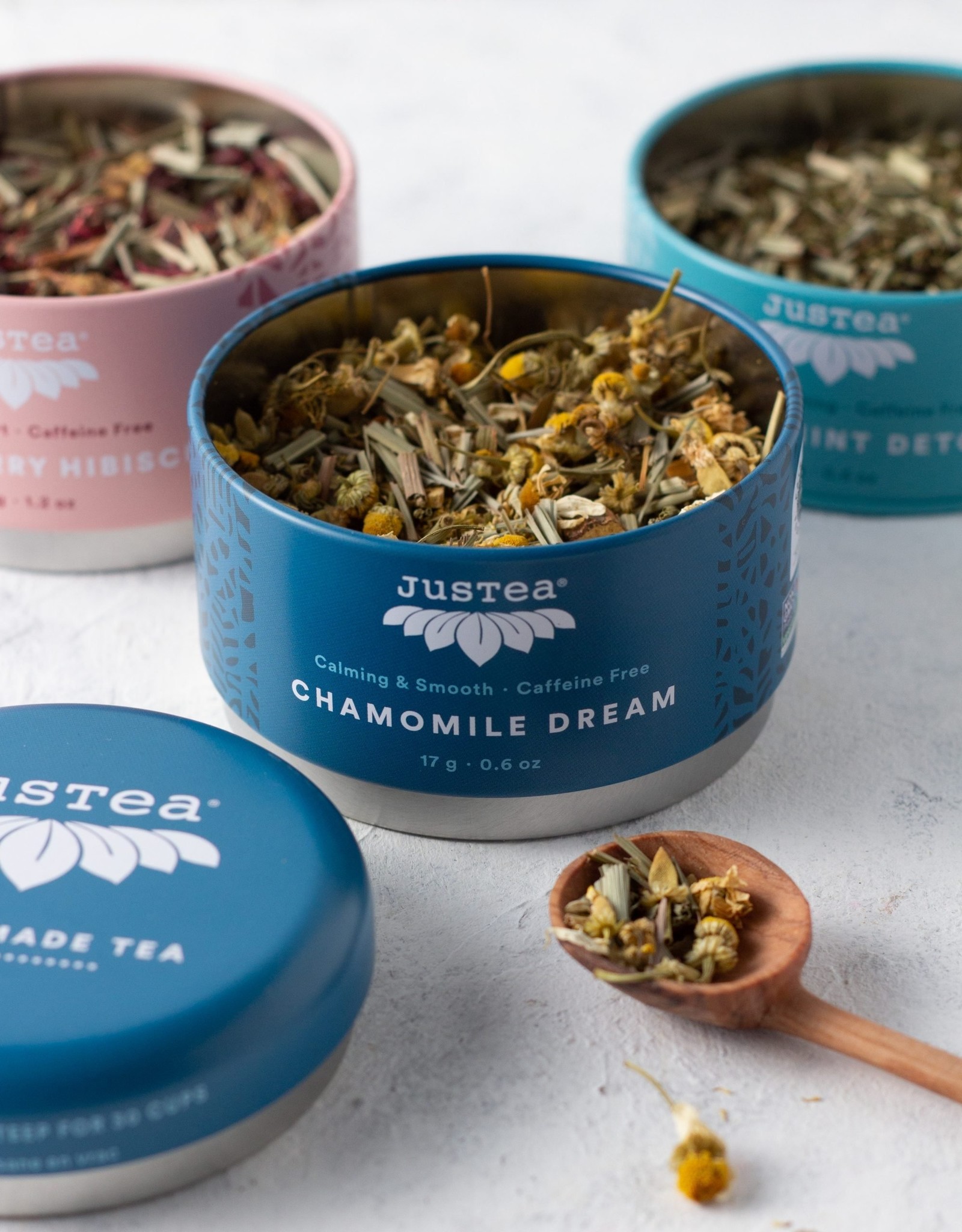 Justea Herbal Tea Trio Loose Leaf Tin